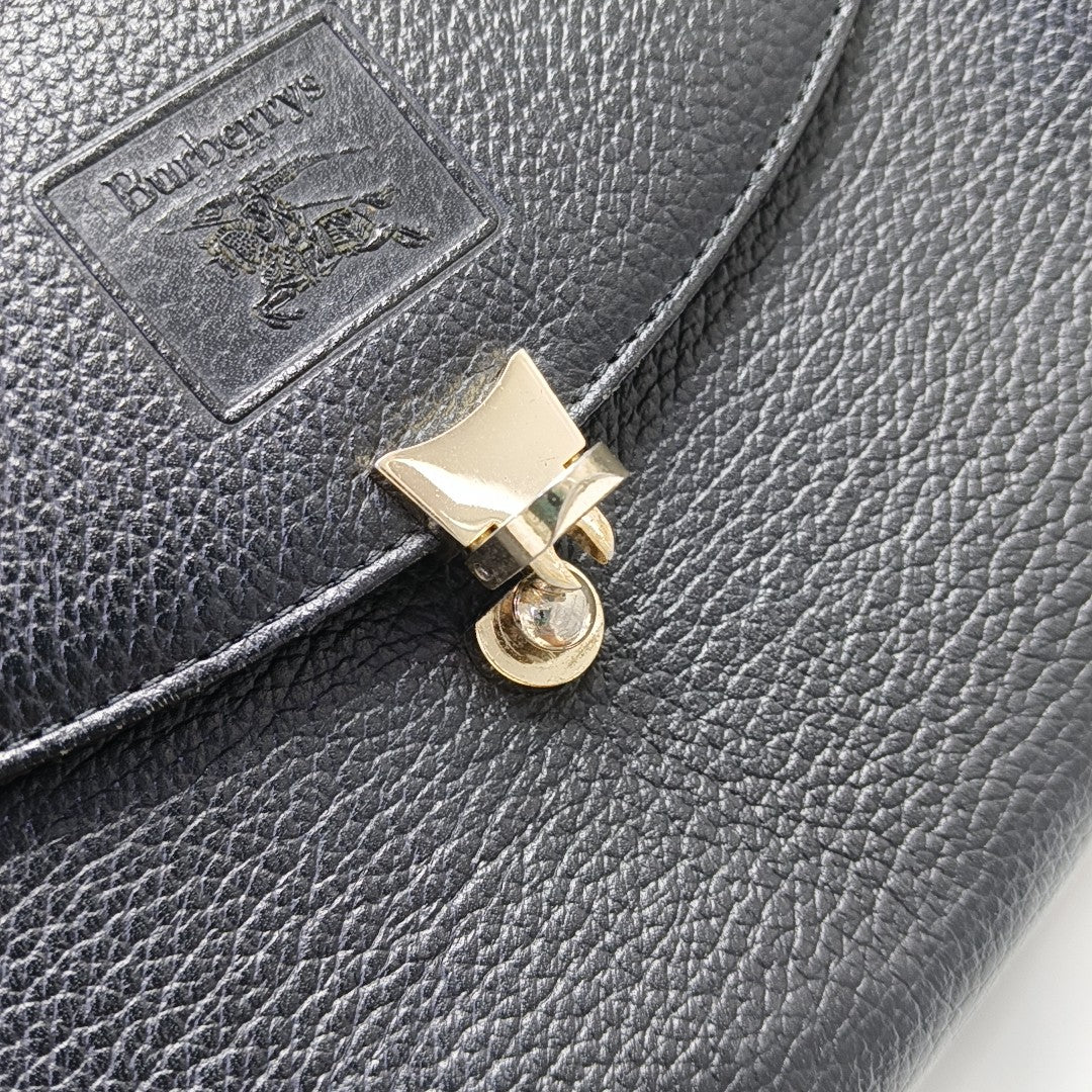Calfskin Top Handle Bag Black