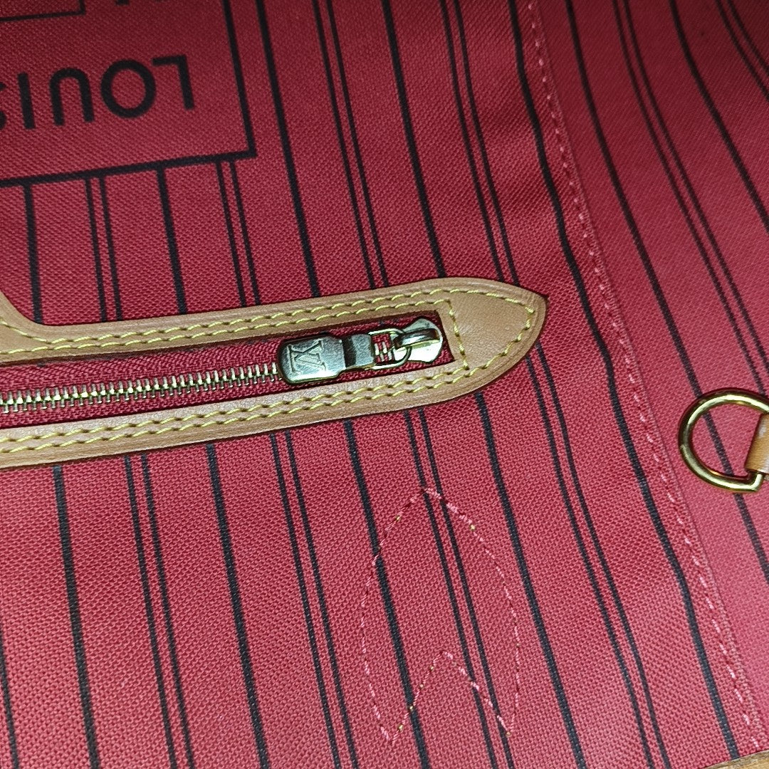 NEVERFULL MM Monogram Coated Canvas Brown