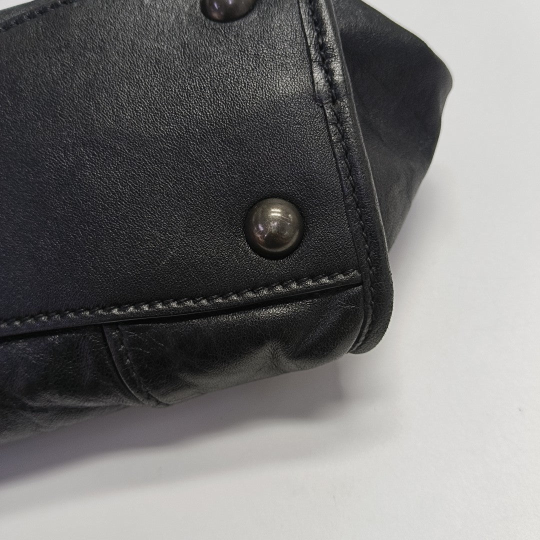Calfskin Shoulder Bag Black