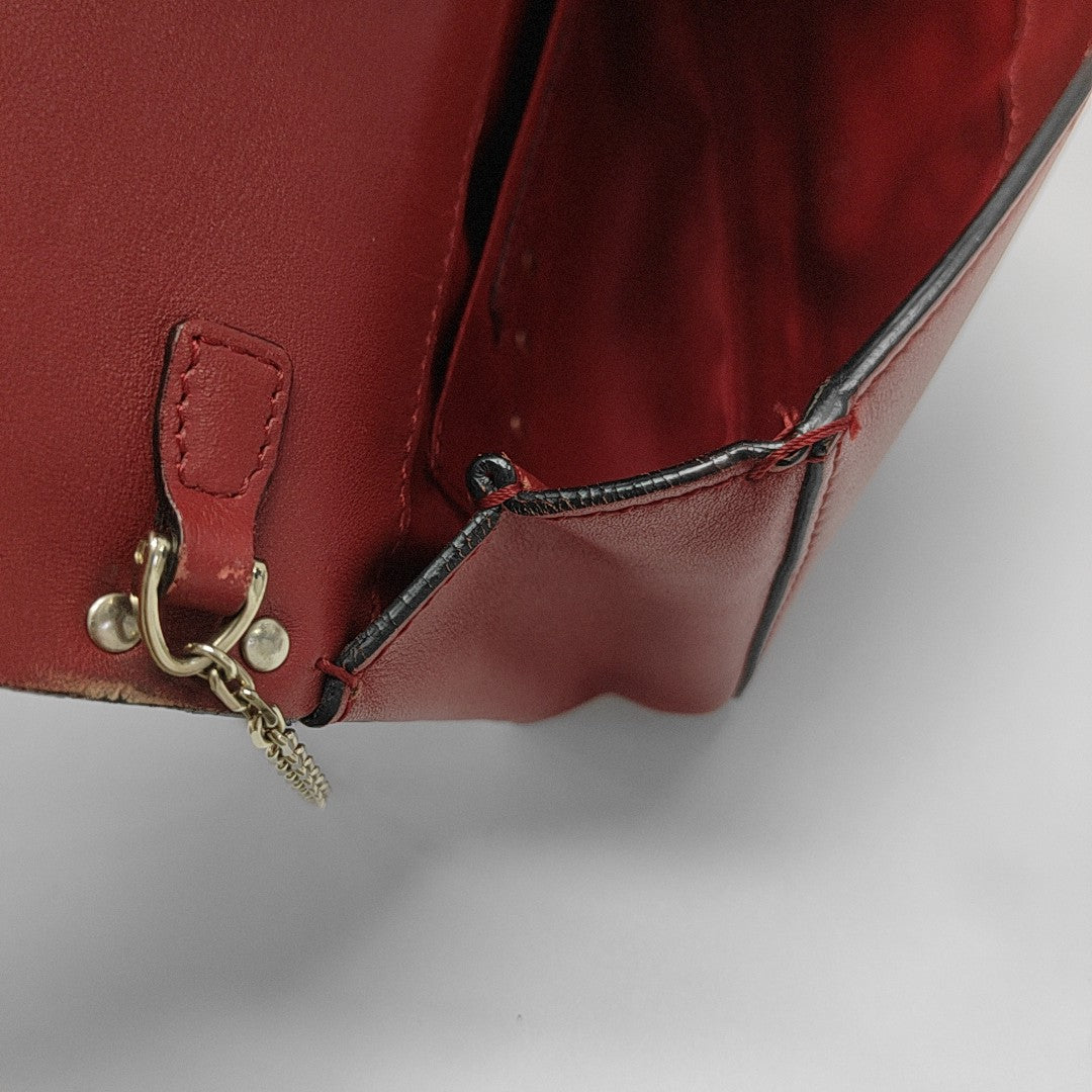 Rockstud Calfskin Red
