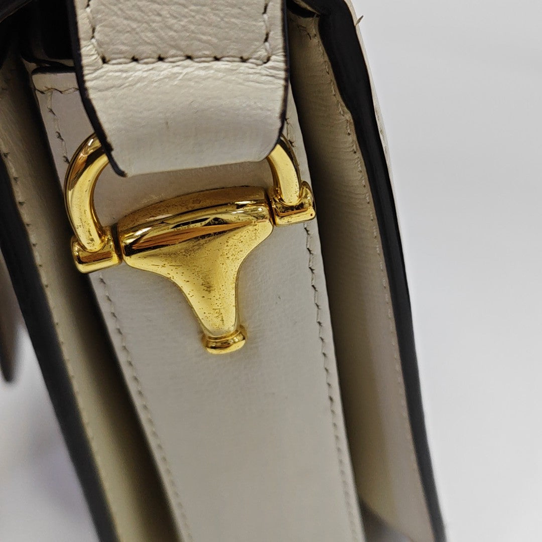 Horsebit 1955 Small Monogram Coated Canvas Beige