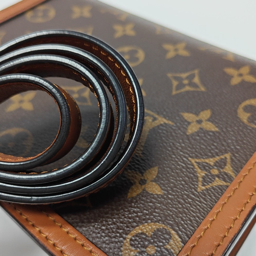 DAUPHINE Mini Monogram Coated Canvas Brown