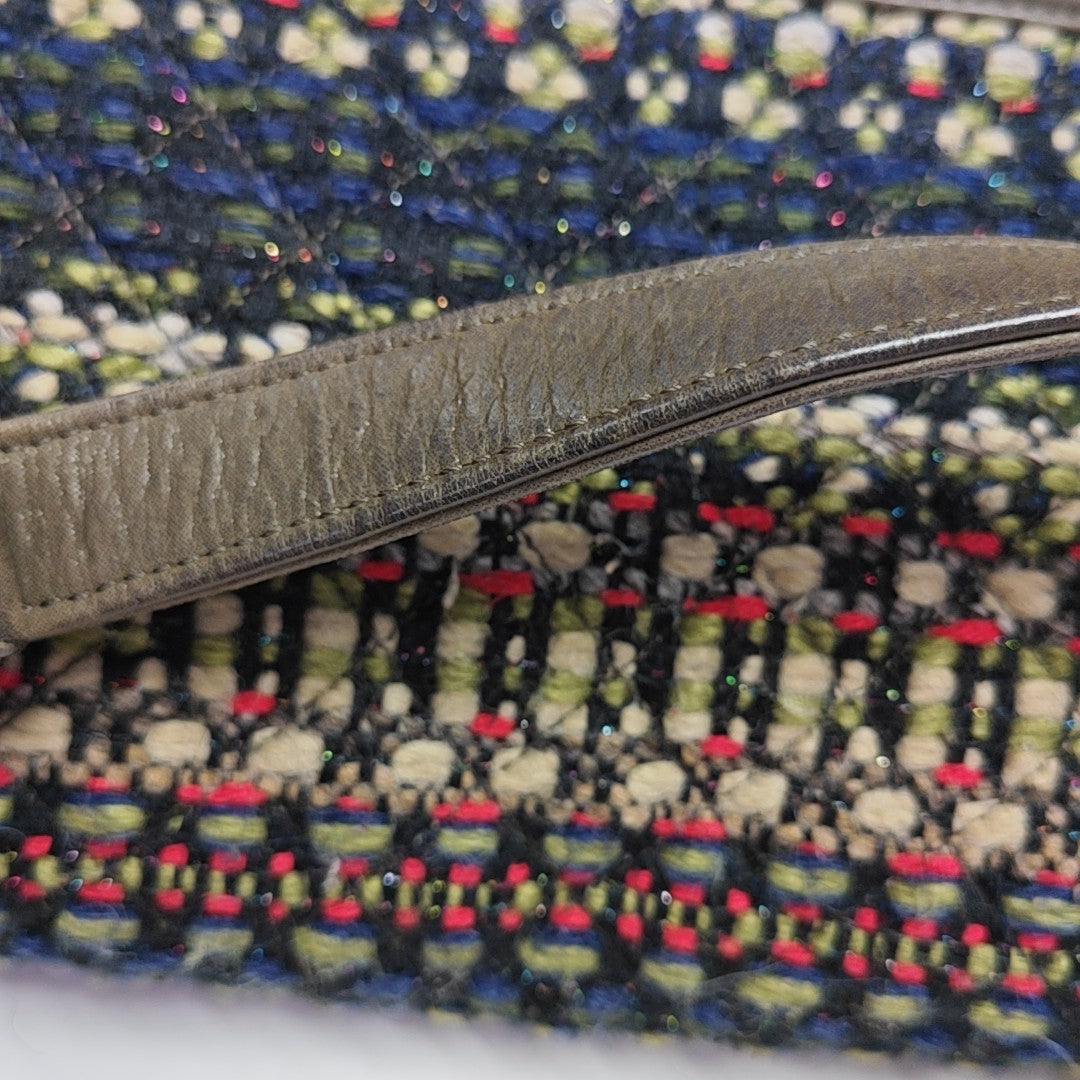 BOY CHANEL Medium Quilted Wool Green
