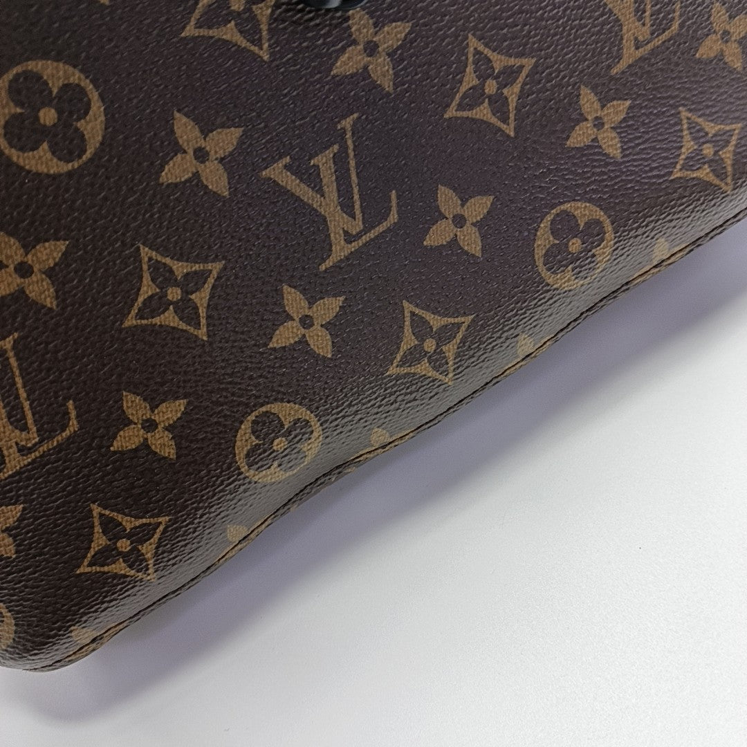 NÉONOÉ MM Monogram Coated Canvas Brown