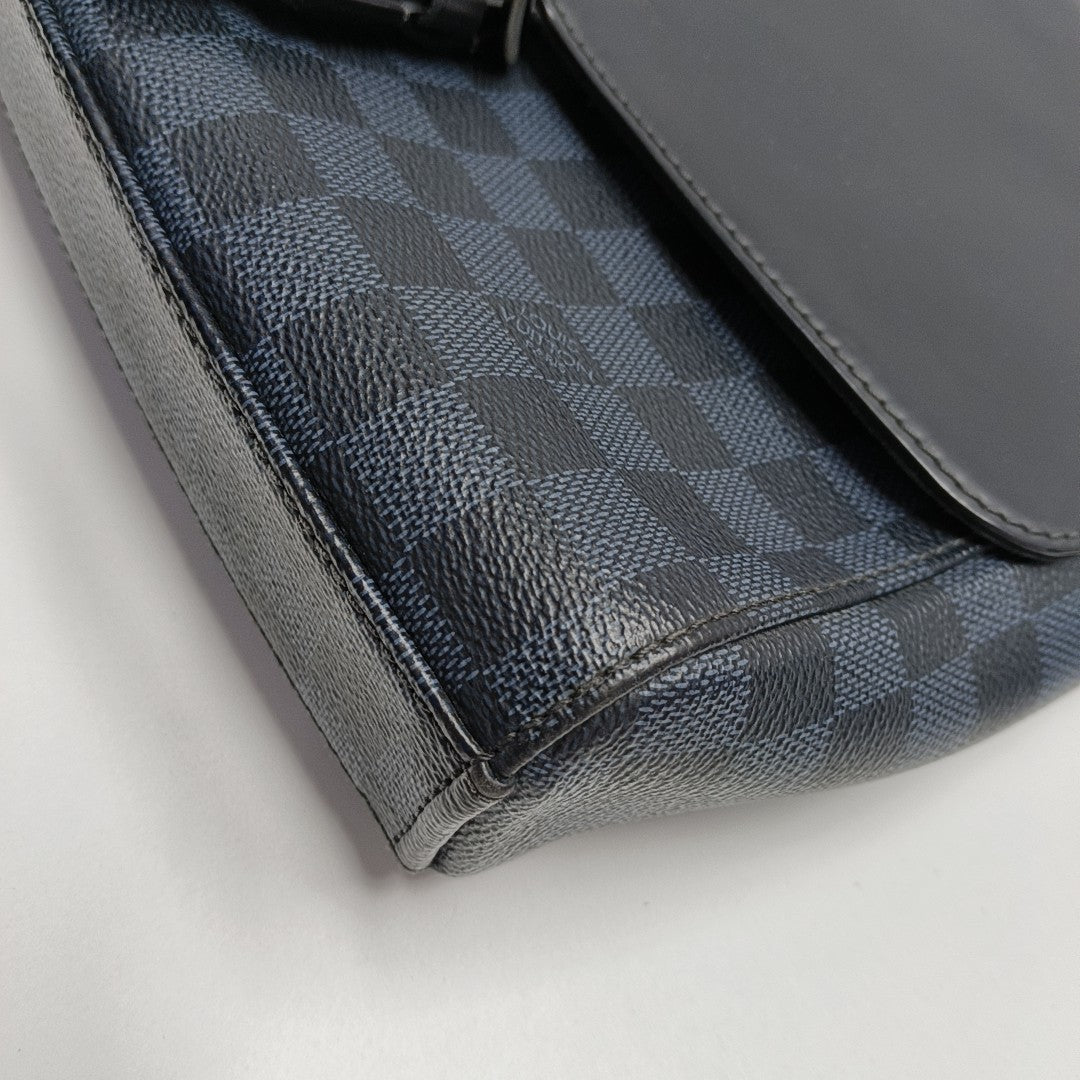 NEWPORT PM Damier Coated Canvas Blue