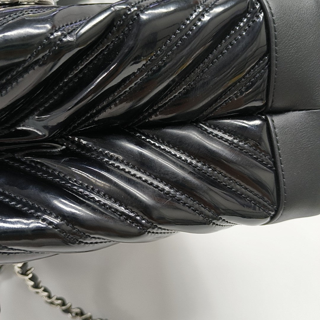 Chevron Calfskin Black