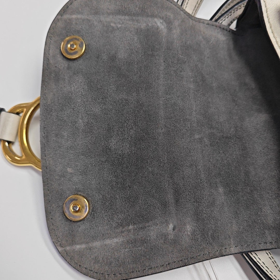 Calfskin Shoulder Bag White