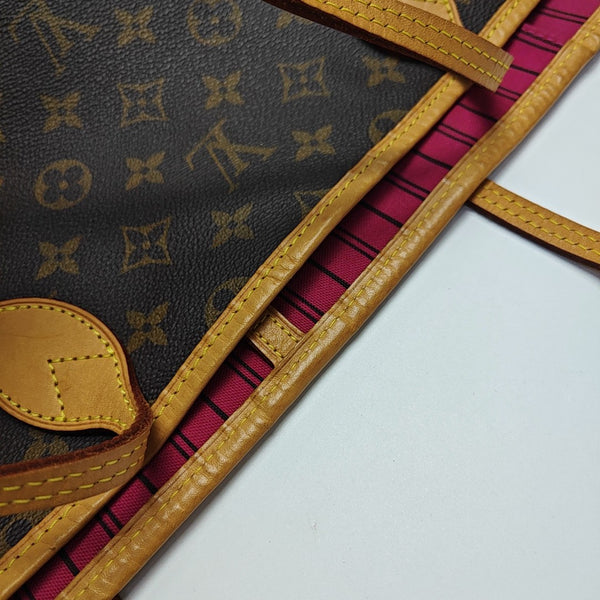 NEVERFULL GM Monogram Coated Canvas Brown