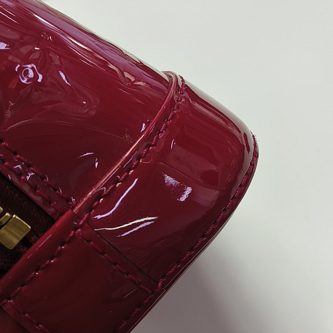 ALMA BB Monogram Patent Leather Red