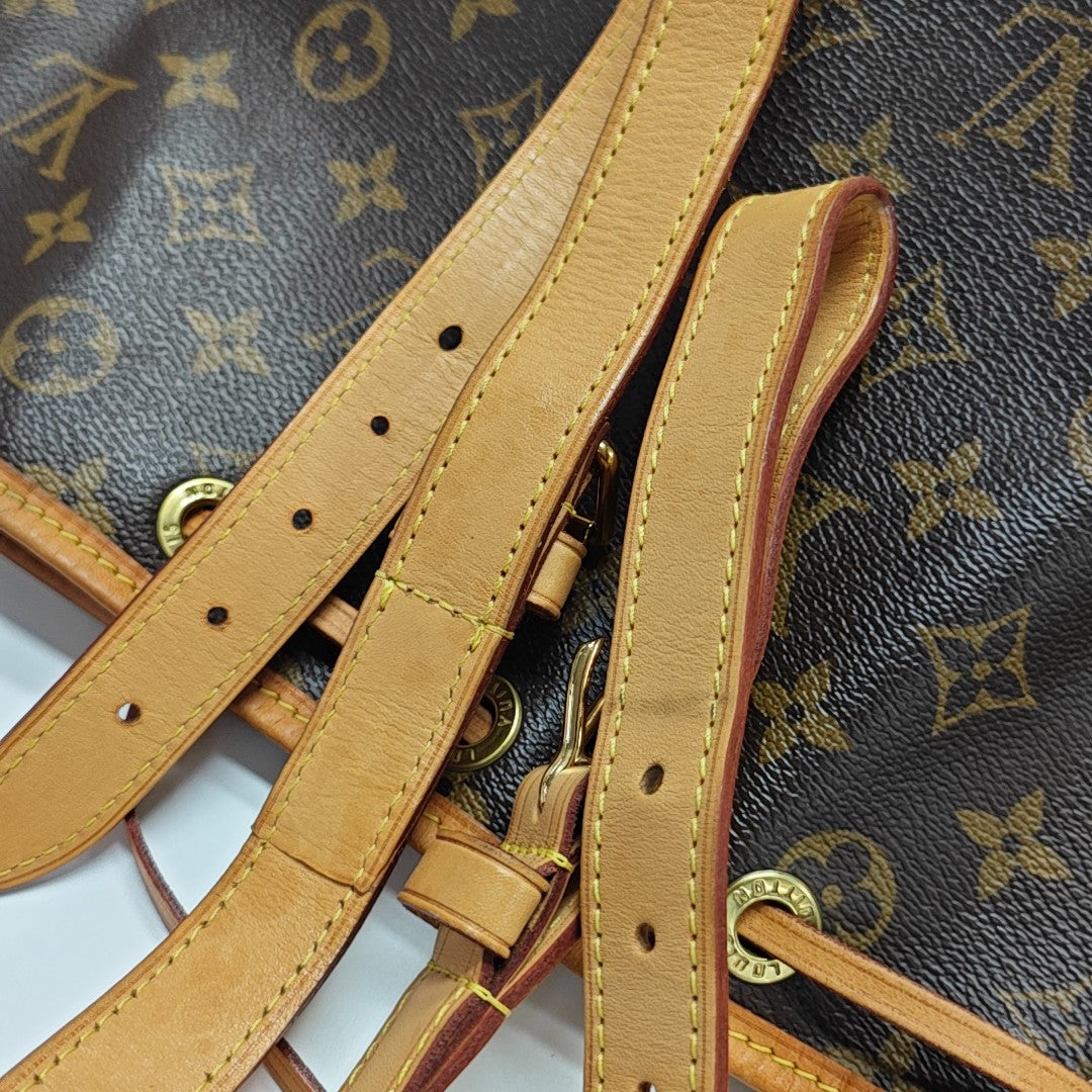 NOÉ BB Monogram Coated Canvas Brown