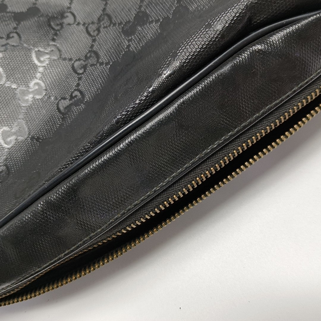 GG Imprime Messenger Monogram Coated Canvas Black