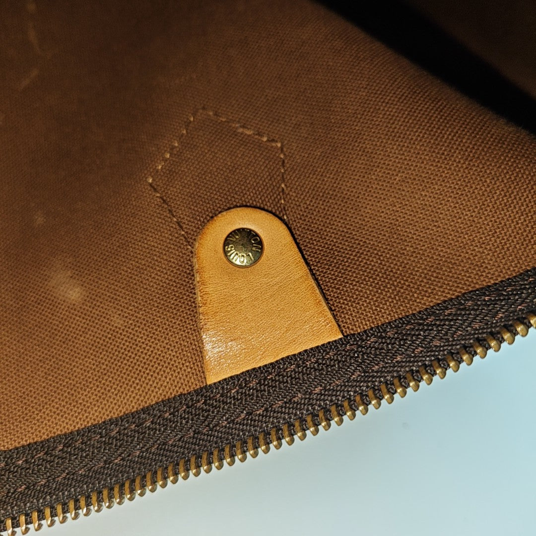 SPEEDY 30 Monogram Coated Canvas Brown