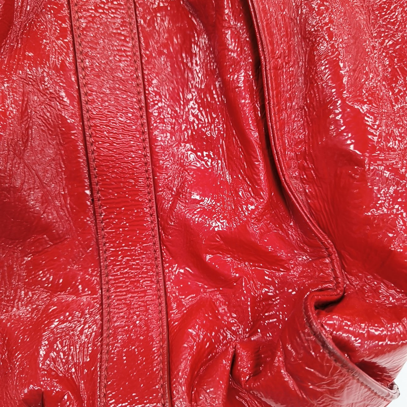 Calfskin Top Handle Bag Red