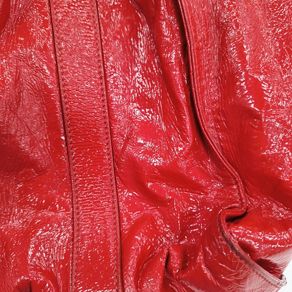 Calfskin Top Handle Bag Red