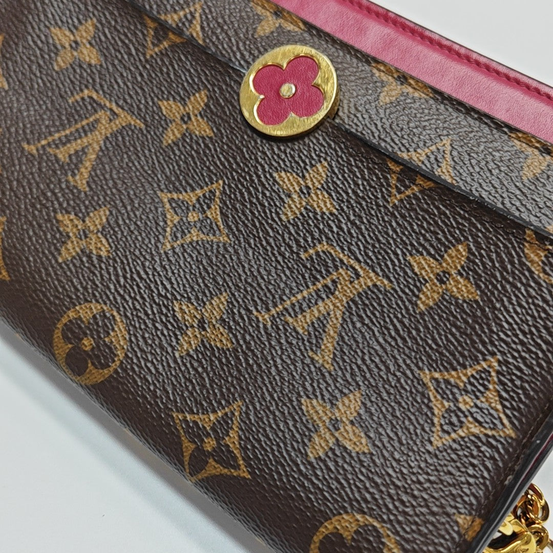 FLORE Monogram Coated Canvas Brown