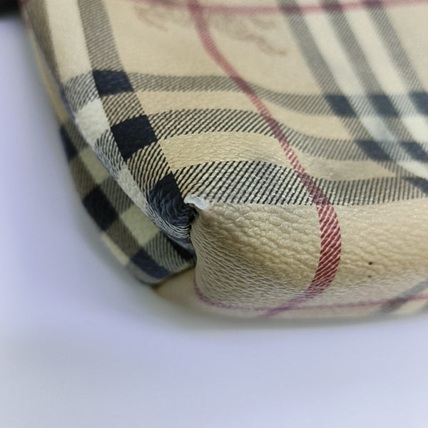 Coated Canvas Shoulder Bag Beige