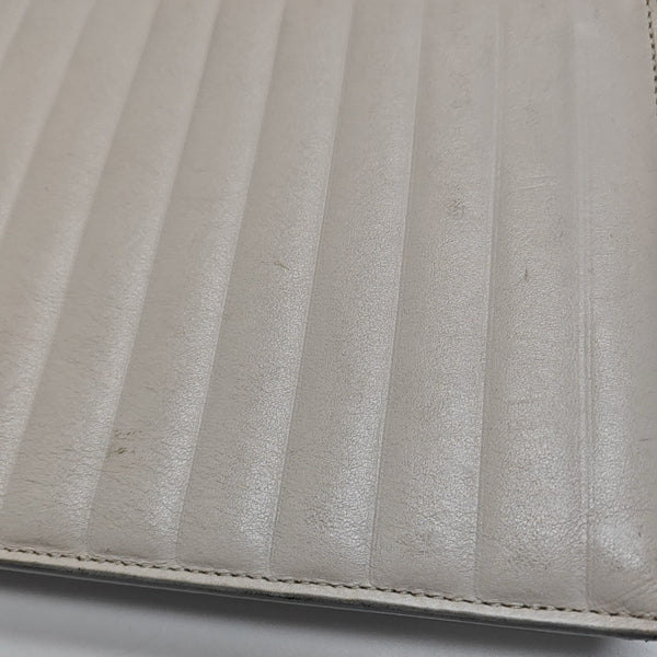 Gancino Quilted Calfskin White