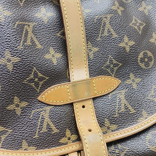 SAUMUR 30 Monogram Coated Canvas Brown