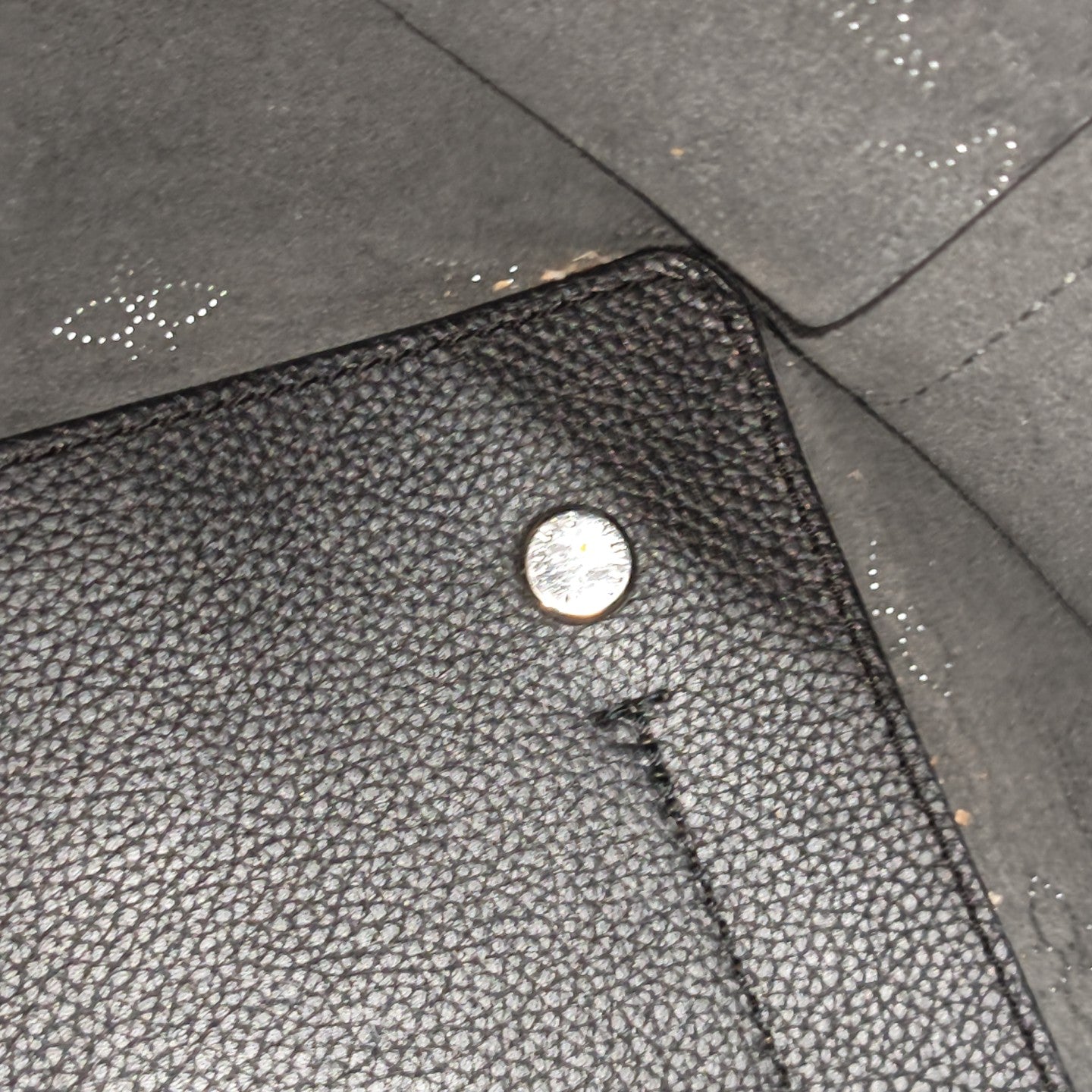HINA Monogram Calfskin Black