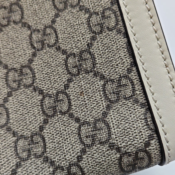 Padlock Small Monogram Coated Canvas Beige