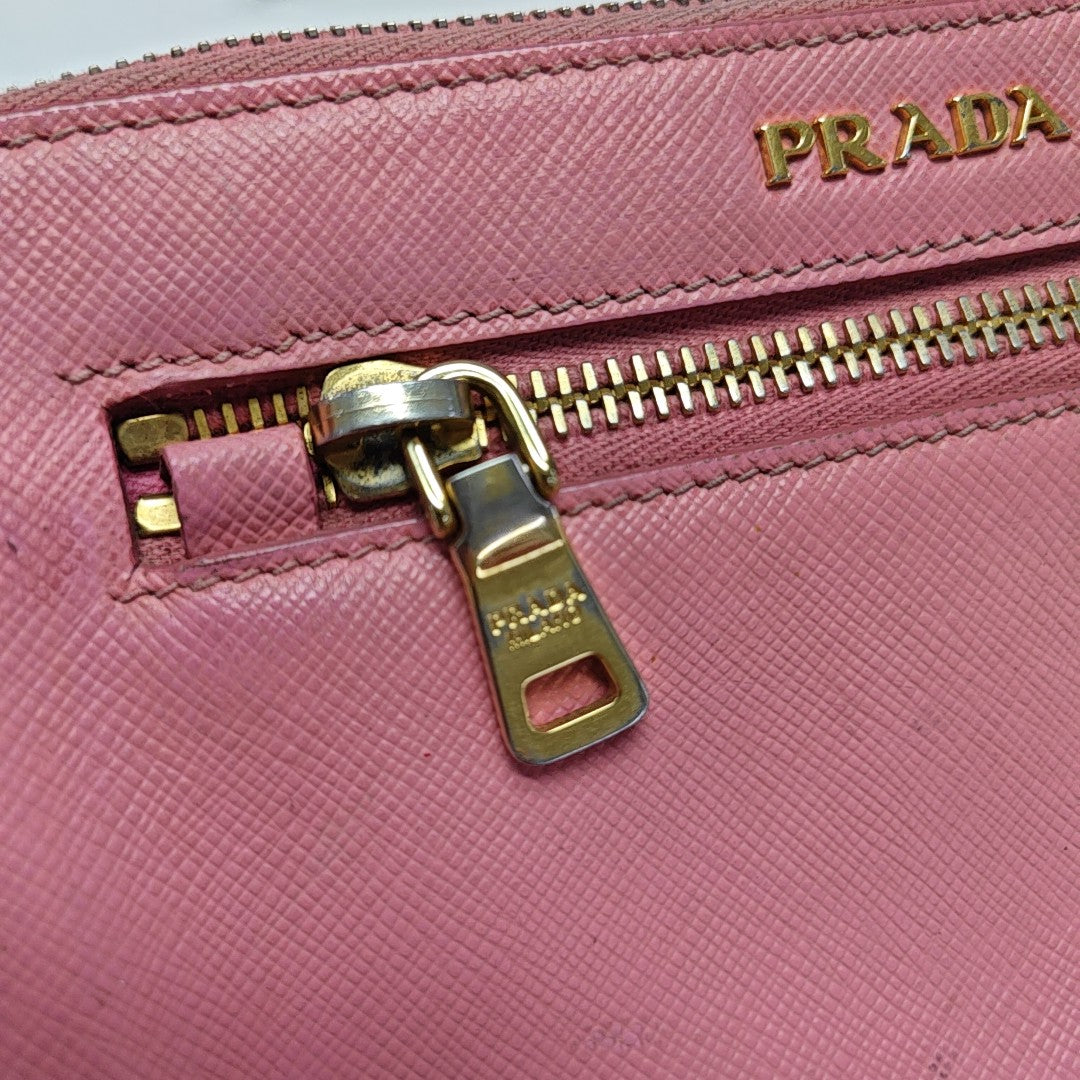 Saffiano Calfskin Shoulder Bag Pink