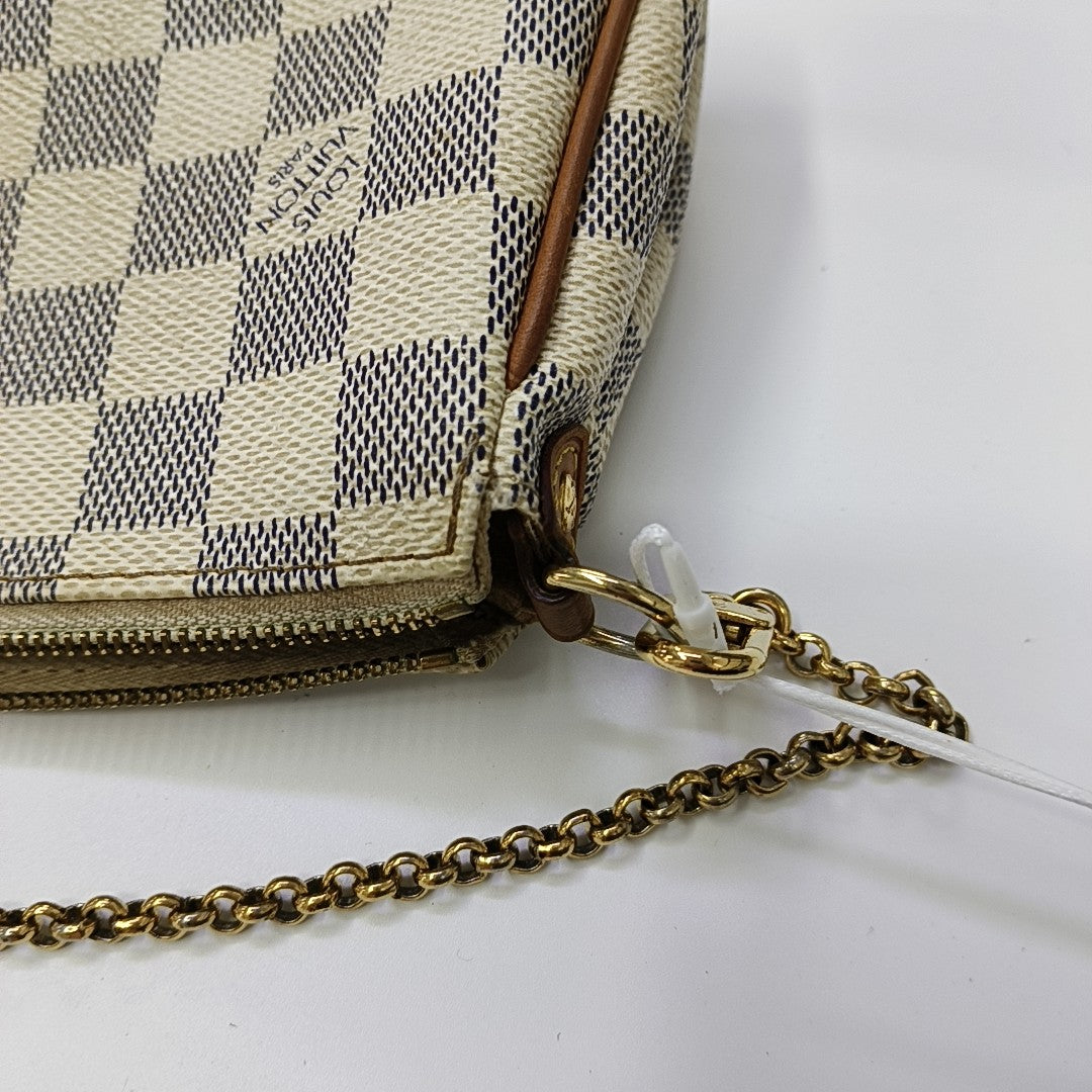 EVA Damier Azur Coated Canvas White