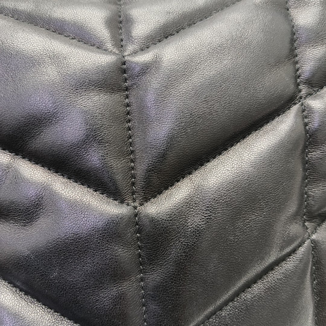 PUFFER Small Quilted Lambskin Black