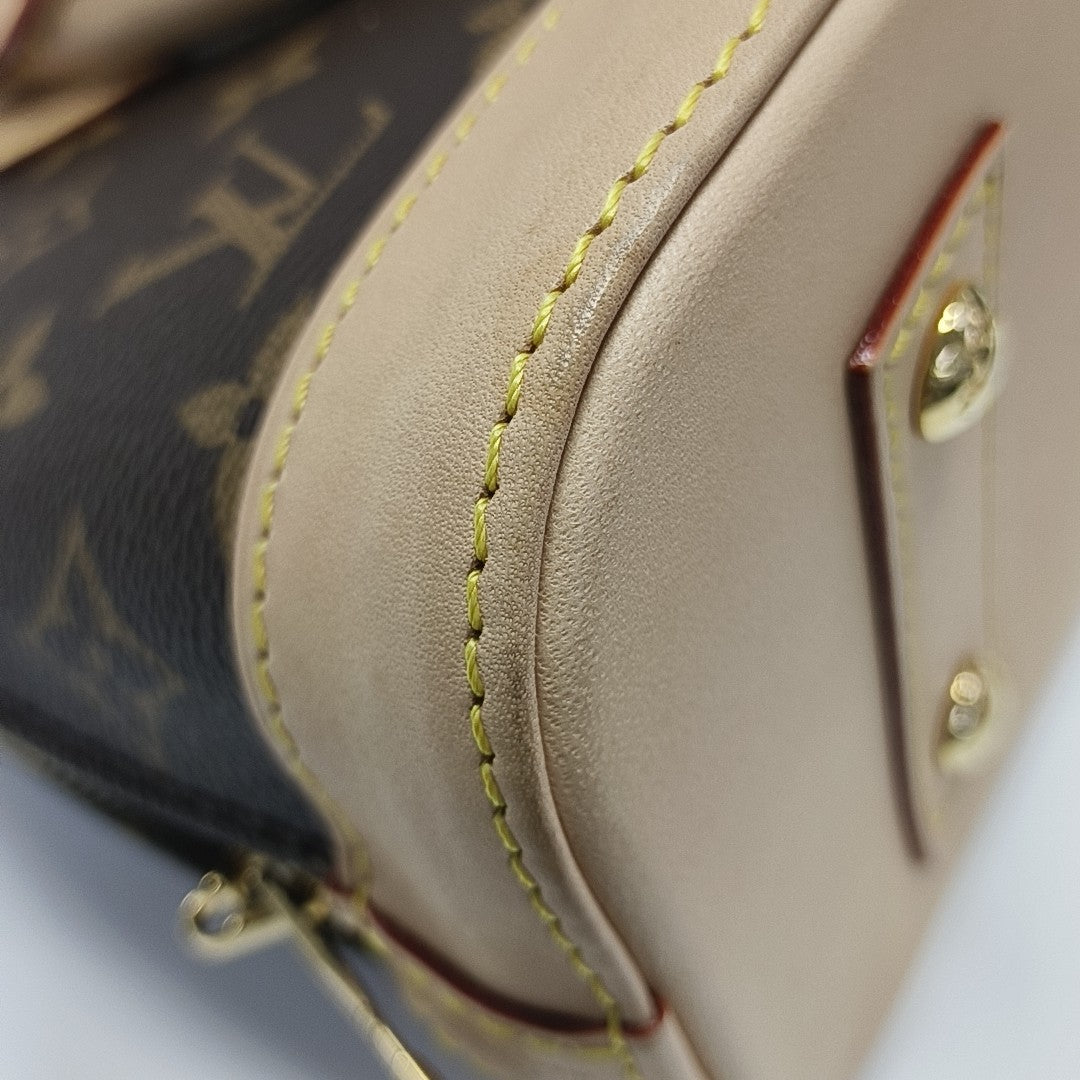 ALMA BB Monogram Coated Canvas Brown