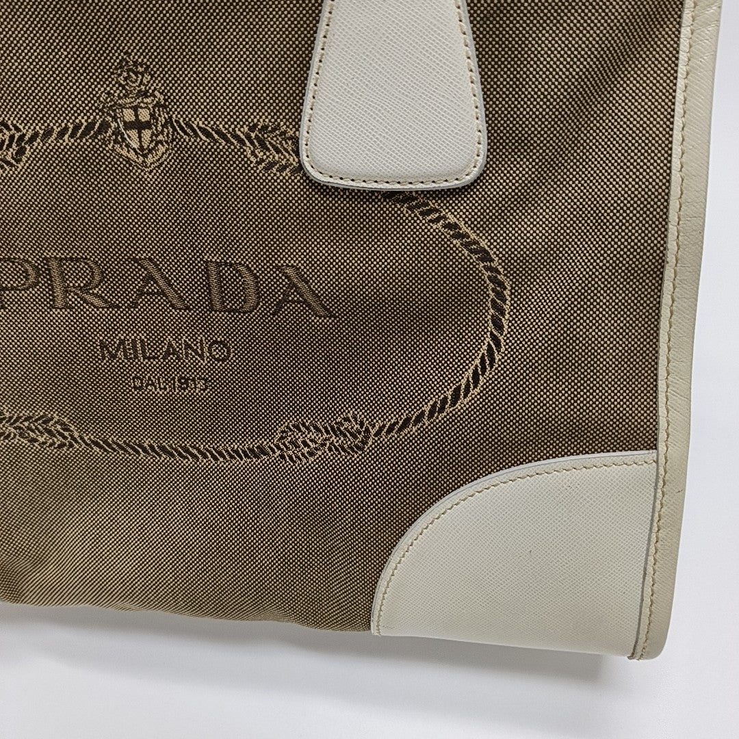 Canvas Top Handle Bag Brown
