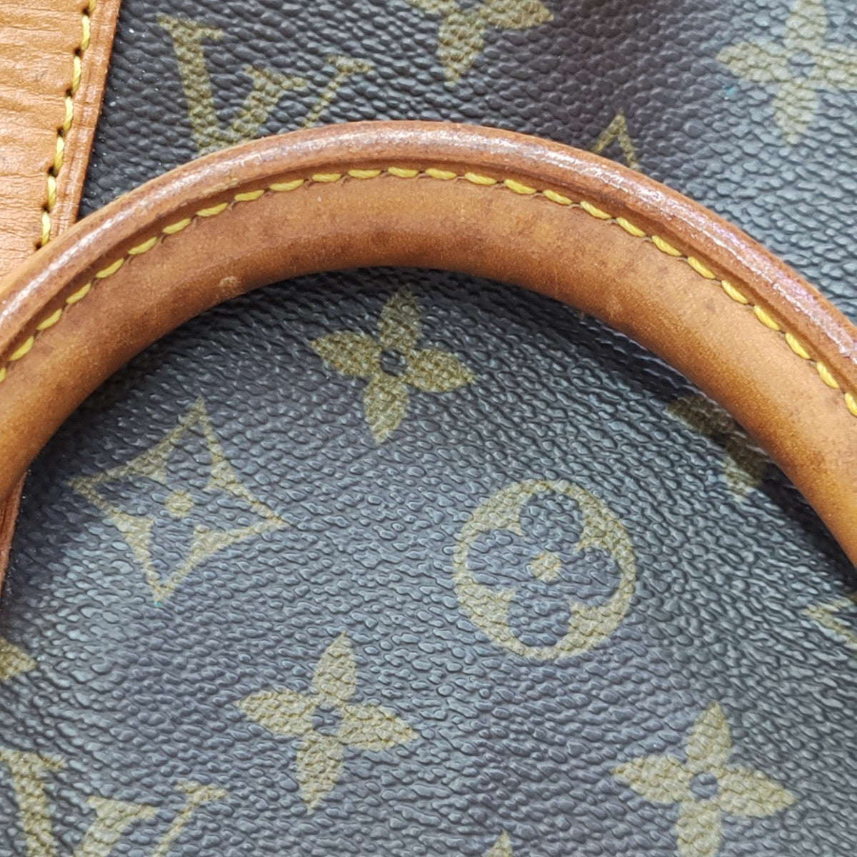 KEEPALL 50 Monogram Coated Canvas Brown