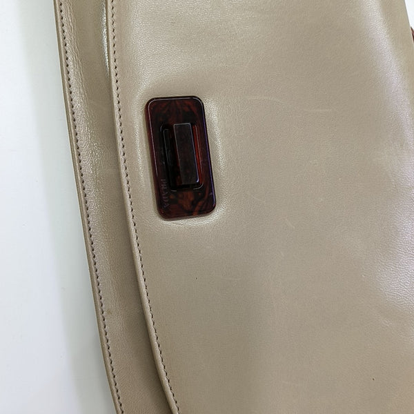 Calfskin Shoulder Bag Beige