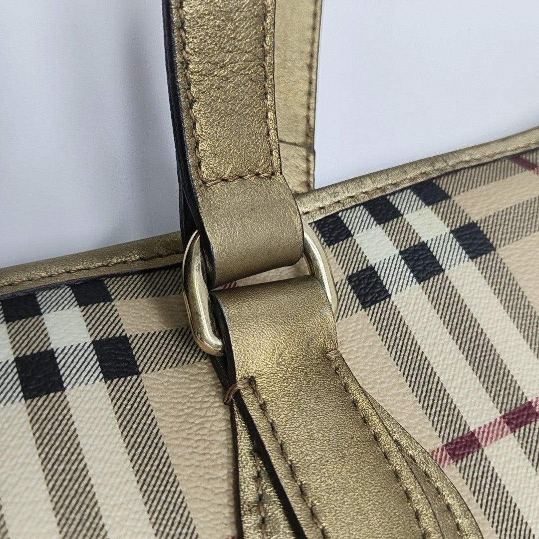 Coated Canvas Tote Bag Beige