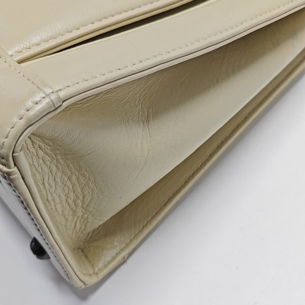 Calfskin Top Handle Bag Beige