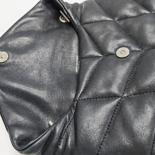 PUFFER Mini Chevron Lambskin Black