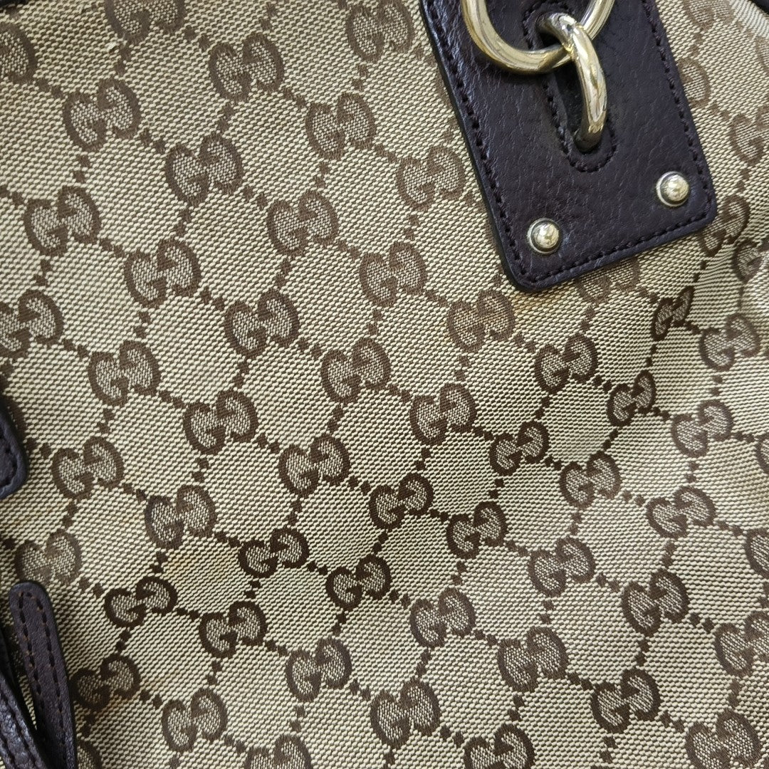 Monogram Canvas Tote Bag Brown