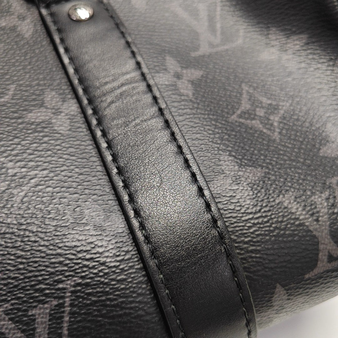 KEEPALL 25 Monogram Coated Canvas Black
