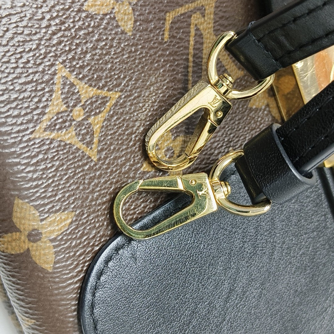 LOCKY BB Monogram Coated Canvas Brown