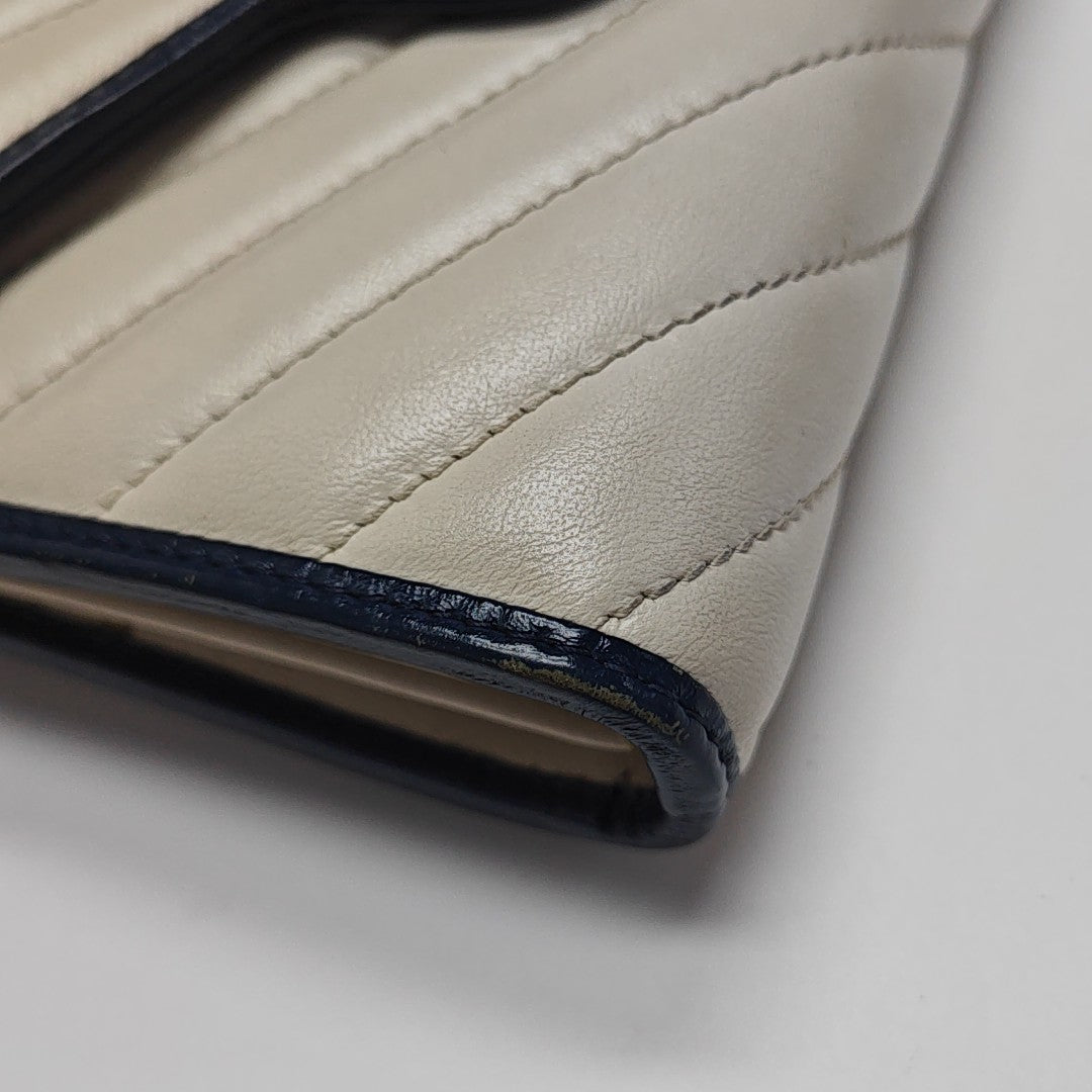 GG Marmont Mini Quilted Calfskin White