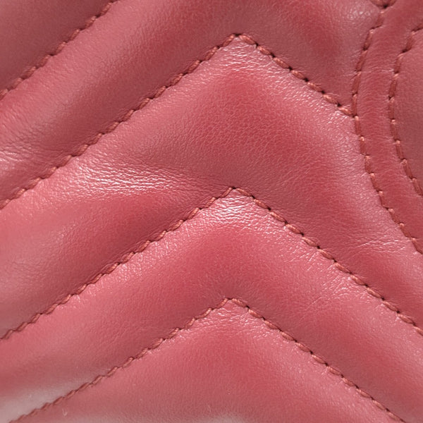 GG Marmont Medium Quilted Calfskin Red