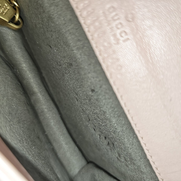 GG Marmont Super Mini Quilted Calfskin Pink