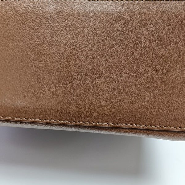 Calfskin Shoulder Bag Brown