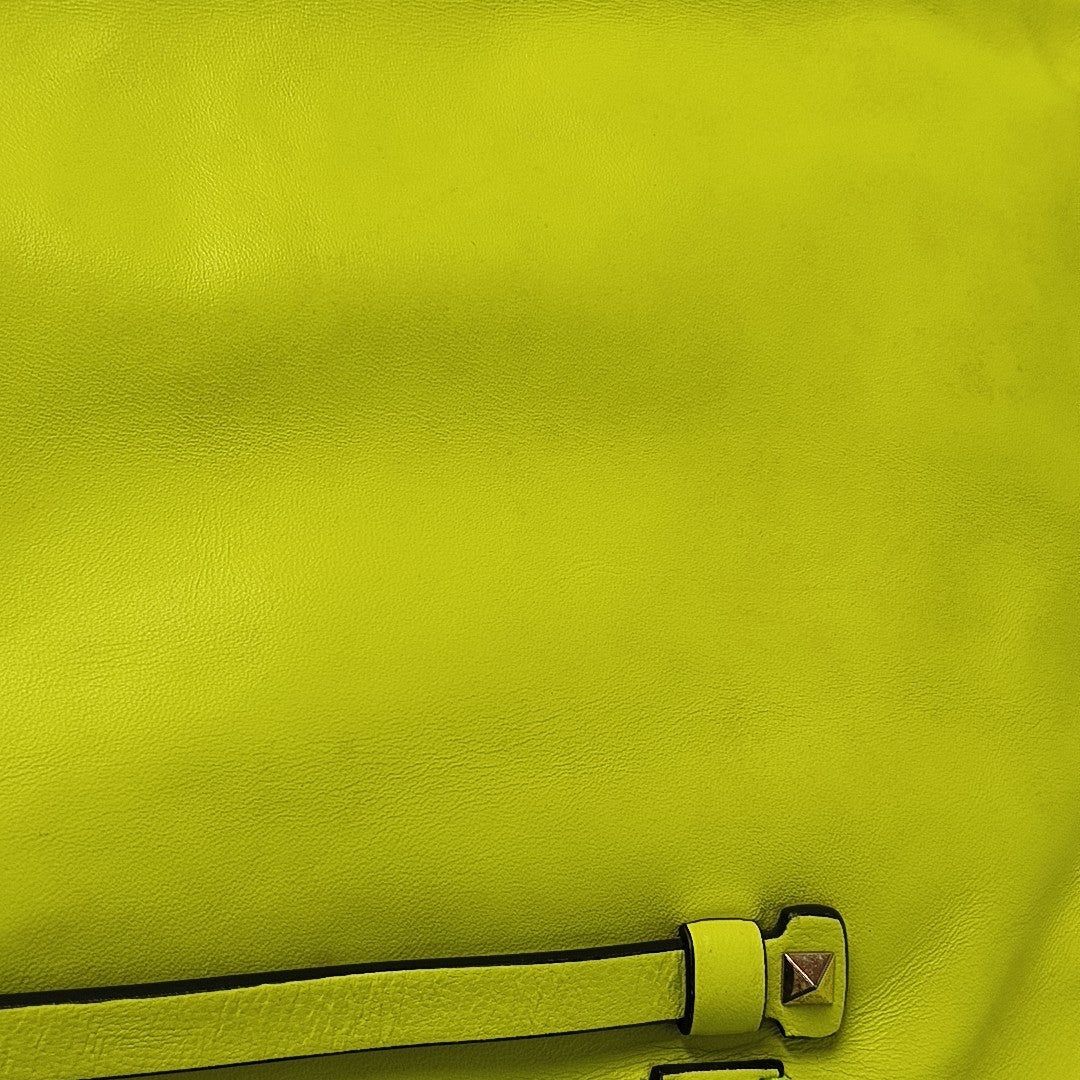 Rockstud Calfskin Yellow