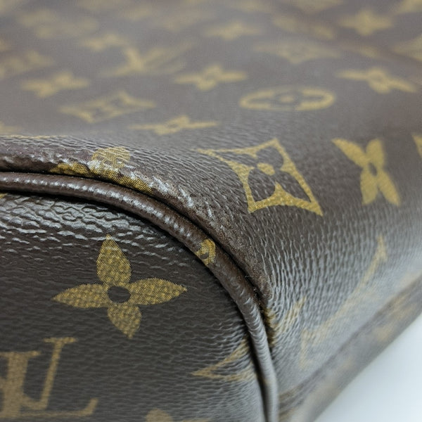 NEVERFULL MM Monogram Coated Canvas Brown