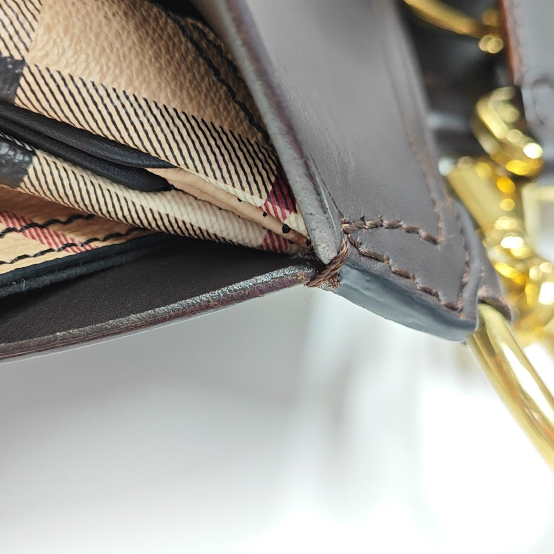 Calfskin Shoulder Bag Large Black