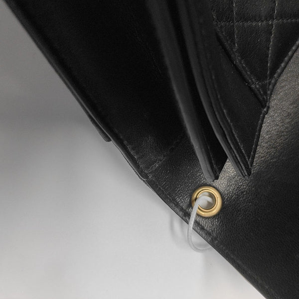 Quilted Lambskin Shoulder Bag Black