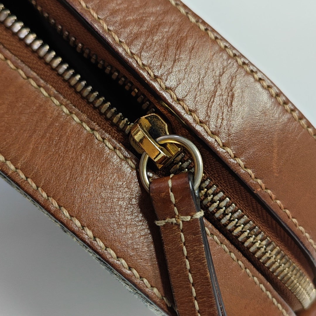 Monogram Coated Canvas Shoulder Bag Beige