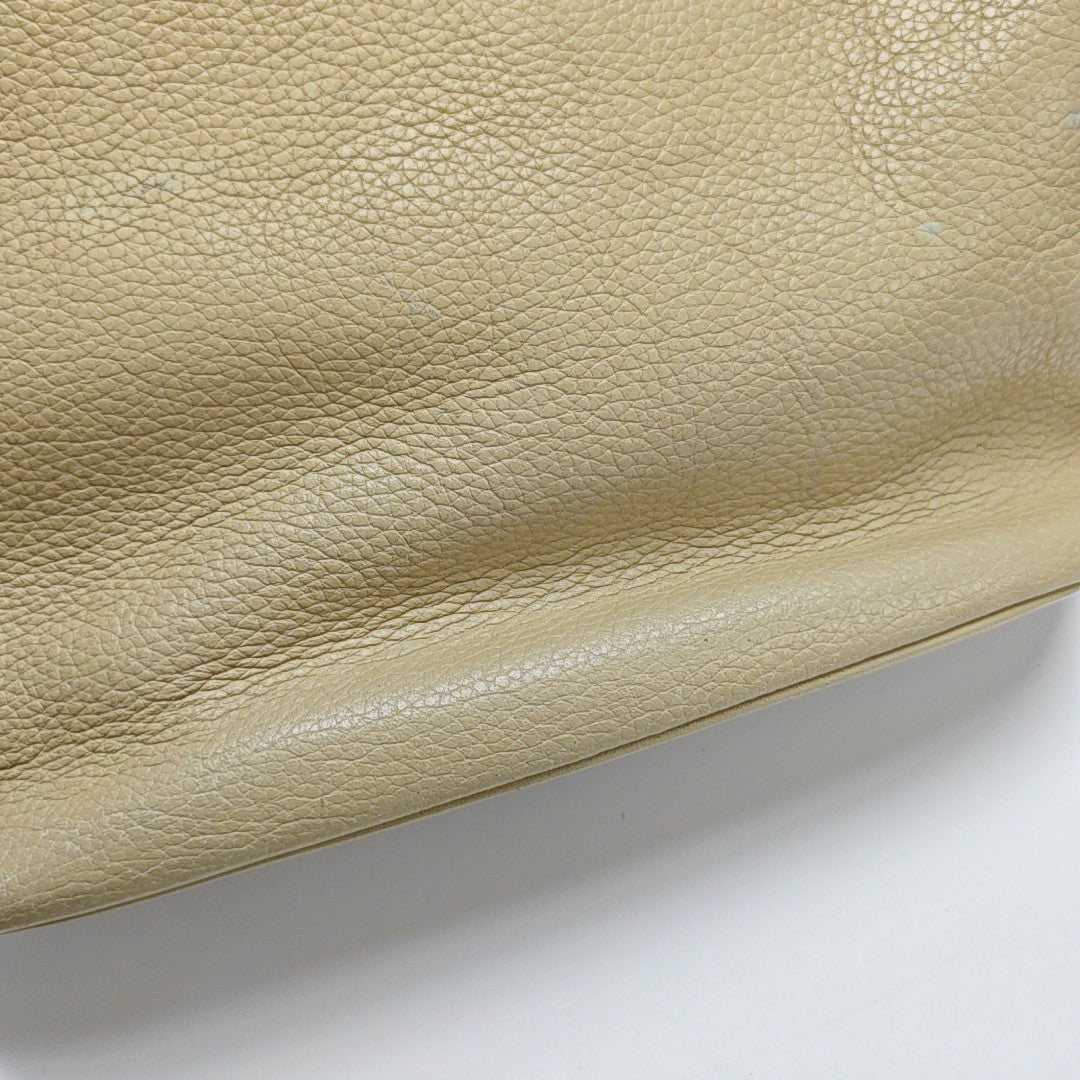 Calfskin Shoulder Bag Beige
