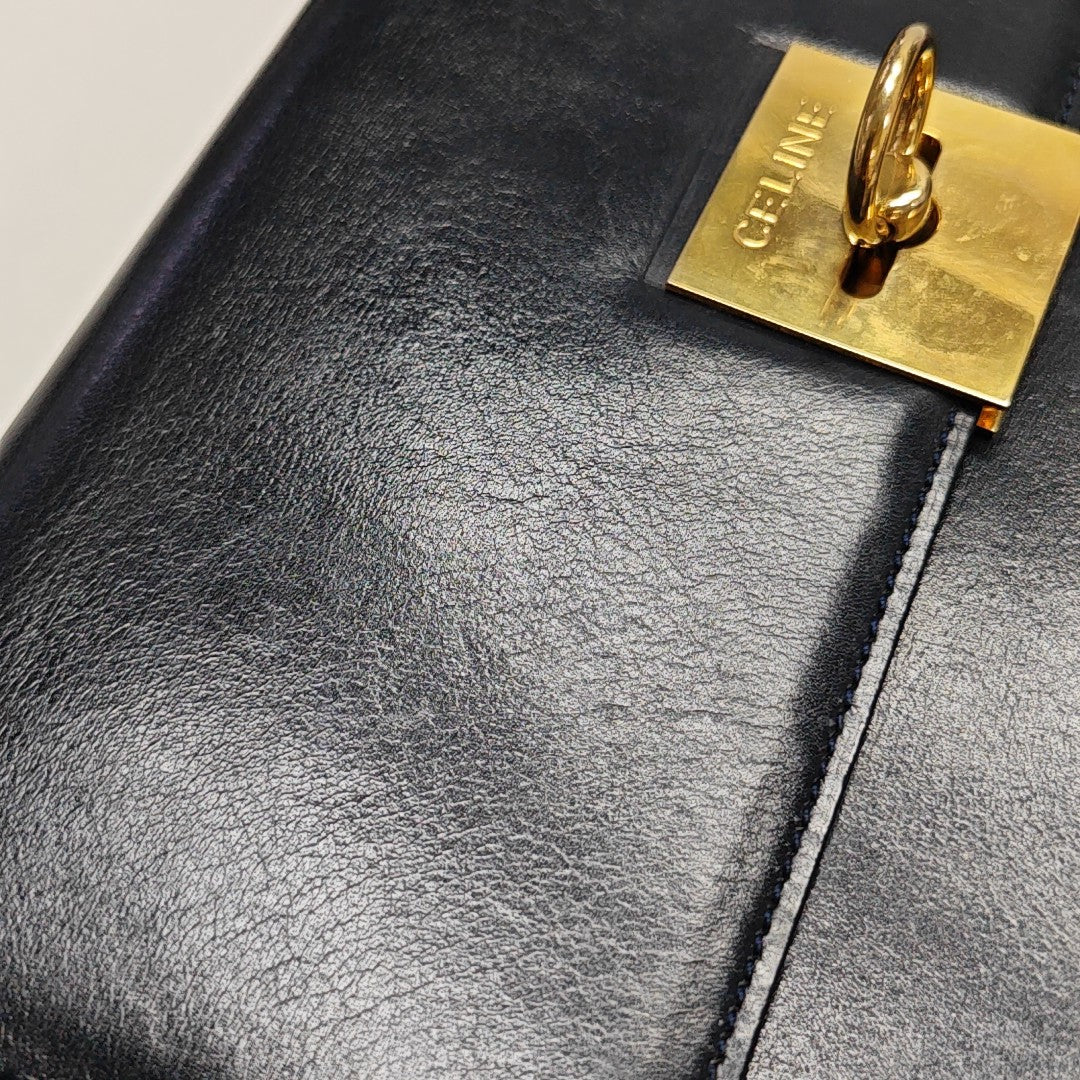 Calfskin Shoulder Bag Blue