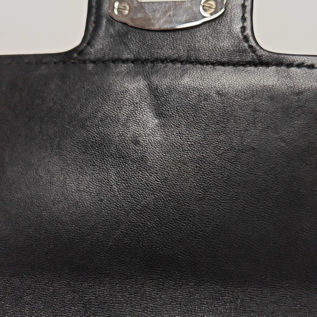 Quilted Lambskin Shoulder Bag Black