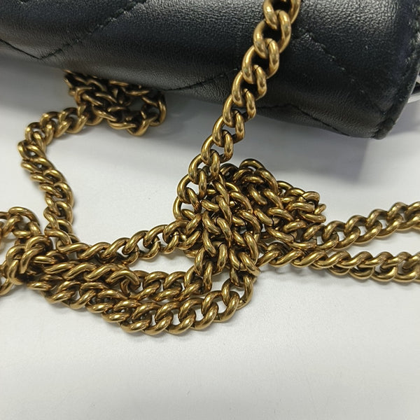 GG Marmont Mini Quilted Calfskin Black